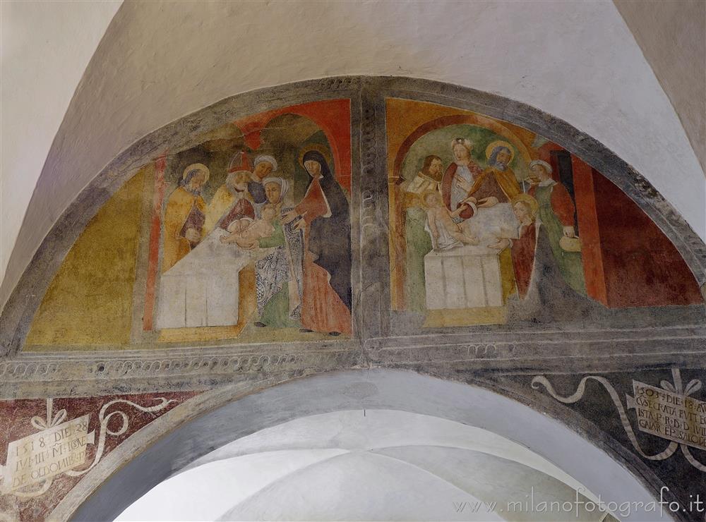 Verrone (Biella, Italy) - Left arch at the head of the central nave of the St. Lawrence Church